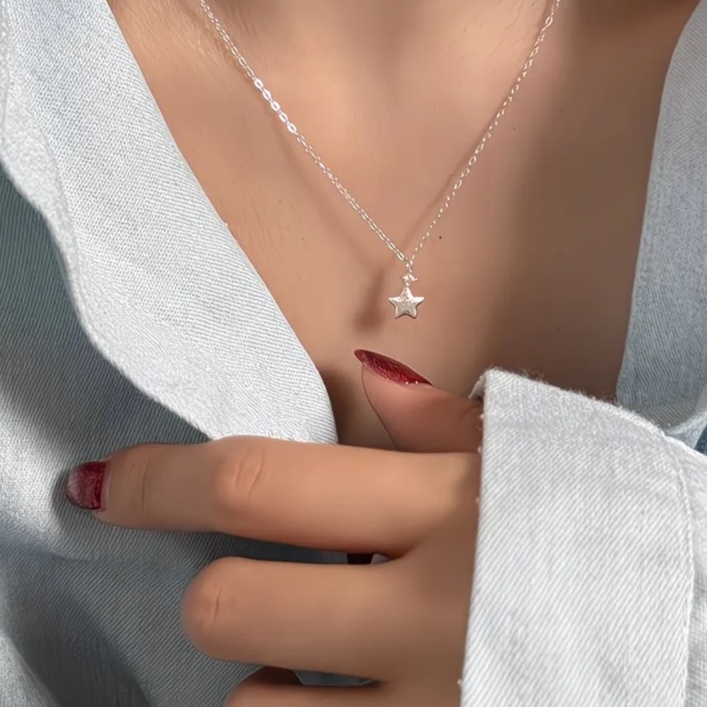 Sterling Silver Star Pendant Necklace